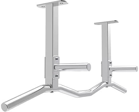 Barre de traction pour garage monté au plafond, barre de traction pour montage au plafond avec poignée robuste, barre horizontale de remise en forme multi-positions en acier inoxydable sur le mur