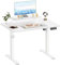 TRIUMPHKEY Scrivania Regolabile in Altezza,120 x 60cm Scrivania Regolabile con Ripiani per Monitor,Scrivania Elettrica Gaming, Scrivania per Computer,Tavolo da Studio per Ufficio,Bianco
