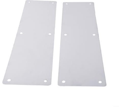 Feegow Brushed Stainless Steel Kickplate Door for PROTECTION - 2Pcs Door Push Plate Kick Plate For Interior Or Exterior Door(300mm X 80mm With Holes)