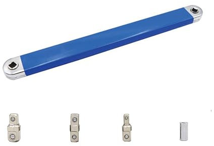 GardenPal offset Extension wrench 15-Inch Impact-Ready Offset Extension Wrench Set with 1/2, 1/4, 3/8 Square Drive Adapters and 1/4 Drill Drive Adapters