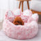 SHJOEE Panier pour Chien Paniers Chat en Peluche Moelleux Coussin Chien Antidérapant Lit pour Animaux Domestiques Lit pour Chiot/Chats de Petite,Moyenne et Grande (Rose, diamètre 60cm)