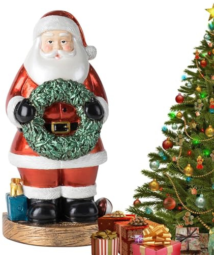 Decoración de Santa Claus, Decoración de Papá Noel, Estatua de Navidad de resina Adornos de Papá Noel, Adornos de mesa de Papá Noel, Figuras de Navidad para Puertas, Escuela