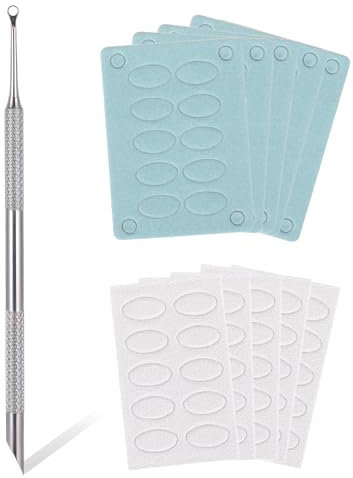 Cuticle Pusher, Dual Ended Nail Cuticle Remover with 10 Nail Sand Polishing Tablets Nail Care Polish Remover Cuticle Trimmer Manicure Kit for Pedicure Nail Art