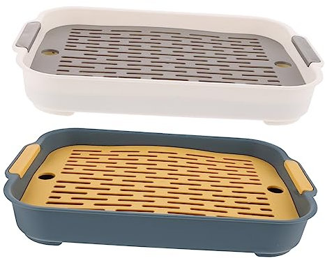 Yardwe 2stücke Kaninchen Toilette Kunststoff Litter Box Für Innenräume Praktische Und Auslaufsichere Lösung Für Hygiene Ihres Haustiers Für Kaninchen Und Meerschweinchen