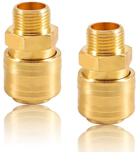Beatific 2 attacchi rapidi ad aria compressa NW 7,2, 3/8 pollici in ottone con filettatura esterna, attacco ad aria compressa G3/8 pollici, attacco ad aria compressa per collegamento ad aria compressa