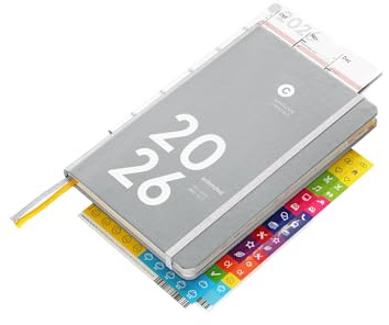 weekview compact extended 2026 – der clevere Wochenplaner A6+ Okt 25–März 27 | Personal Organizer mit Gummiband, Lesebändern, Sticker, Einstecktasche, Tafelkalender (Classic, Grey)