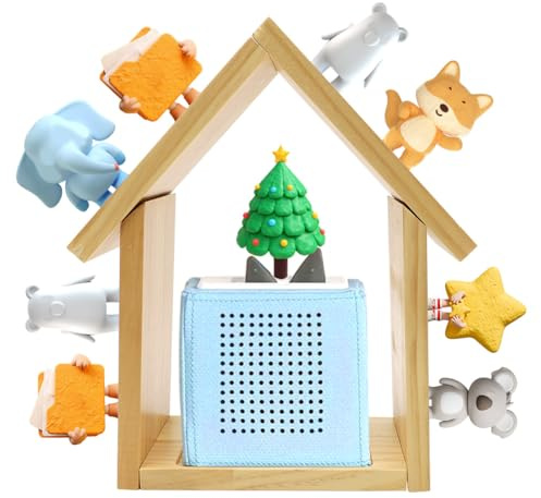 Tutamaz für Tonie Regal, Regal Box Magnetisches Dreieck Wandmontage aus Holz Wandregal Kinderzimmer Holzregal zum Aufhängen für Hörfiguren Aufbewahrungsregal für Figuren Kinderzimmer Babyzimmer
