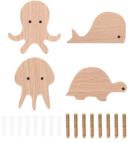 Gadpiparty Schlichter Wandhaken aus Eiche in Khaki Multipurpose Design mit Einfacher Installation als Kleiderhaken für Zuhause und Büro zur Aufbewahrung von Handtüchern und Taschen