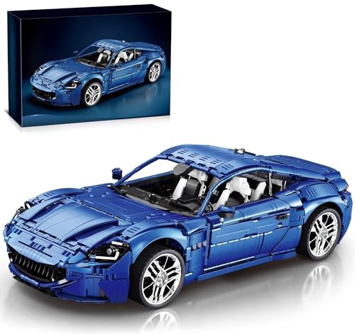 Technik Auto für Mesareti GranTurismo 110 Anniversario, Modellauto-Bausatz im Maßstab 1:8, Klemmbausteine Auto aus 5480+ Teile, Sportwagen Sammlerstück Geschenke für Autofans (Mit Original Verpackung)