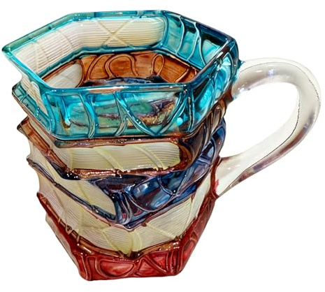 cupeohome 200ml Painted Book Mug, 3D Stackable Book-Shaped Coffee Mug with Insulated Handle,Reading-Themed Teacup, for Both hot & Cold Beverages (Colour(Blue))