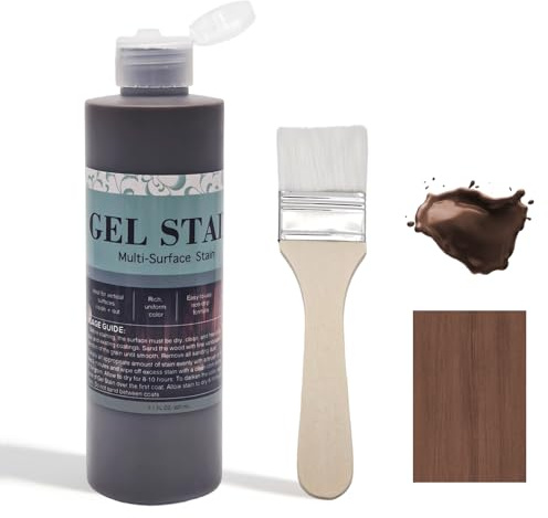 Holzbeize Walnuss 200ml mit Lasurpinsel,Wasserbasierte Holzbeize | Holzlasur für Innen und Außenmöbel,Holzfarbe für Regale Schränke Türen,Schnelltrocknend,Einfach Aufzutragen,Geruchsarm Ungift