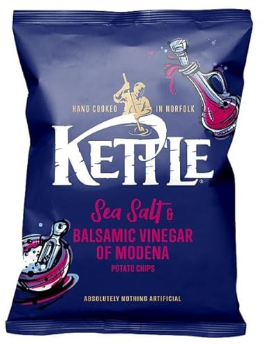 Kettle Sea Salt & Balsamic Vinegar of Modena Potato Chips 40g | Case of 18