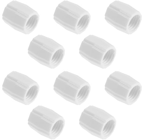 MOLUCKFU Adaptador para Tubo de Pasta Dental Blanco, 10 Piezas, Plástico Ligero y Fácil de Limpiar, Adecuado para Viajes Cortos y Largos