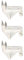 Right Hand Ice Box Fridge Freezer Door Flap Hinge x 3 Fits Indesit B13UK, B339NFPUK, BA12S(UK), BA12SUK, BA12UK, BA139PSUK, BA139SUK, BA139UK, BA13GFUK, BA13SUK, BA13UK, BA13XUK, BAAN134SUK, BAAN134UK