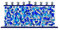 Chanukka Menora aus Glas - Blau und Weiß Menorah Hanukkah - Konfetti - Passend Für Alle Standard Chanukka Kerzen - Handgefertigte Menorah aus Bemaltem Glas