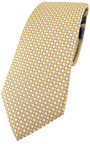 Enrico Sarto hochwertige Designer Seidenkrawatte in gold silber blau karomuster