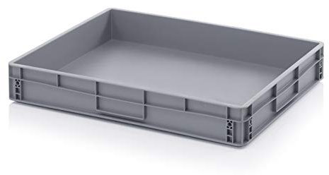 Auer Packaging Eurobehälter 80 x 60 x 12 verstärkter Boden, große Box 800x600x120 Kunststoff Behälter Wanne