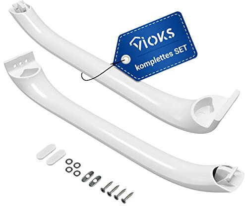 Juego de tirador de puerta de repuesto para Bosch 00369542 con 2 tapas y tornillos para puerta de frigorífico