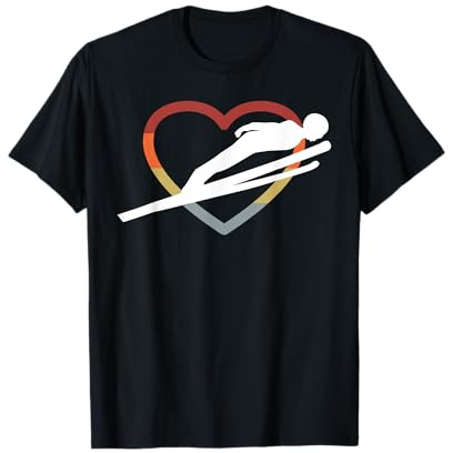 Love Ski Jumping Skispringen Wintersport Skispringer Skier T-Shirt