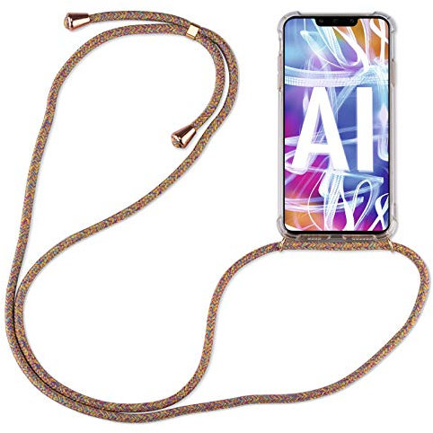 betterfon Hülle Kompatibel mit Huawei Mate 20 Lite | Handykette Smartphone Halskette Hülle mit Band | Handyhülle mit Kordel zum Umhängen Kompatibel für Mate 20 Lite | Rainbow