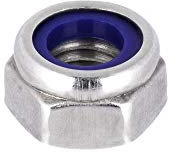 Dadi di sicurezza M6, 25 pezzi DIN 985, dadi esagonali autobloccanti, forma bassa