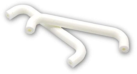 Pack of 5 Furniture Handles Plastic for Cupboards, Drawers and Doors (Hole Spacing 64 mm, White)