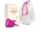 Lybera, Kit 2 Coppette Mestruali Made in Italy, Coppetta Mestruale Morbida, Sicura, in Silicone Medicale, Ecologica, Comoda, Taglia 2 x 2 Pezzi, Trasparente e Fucsia