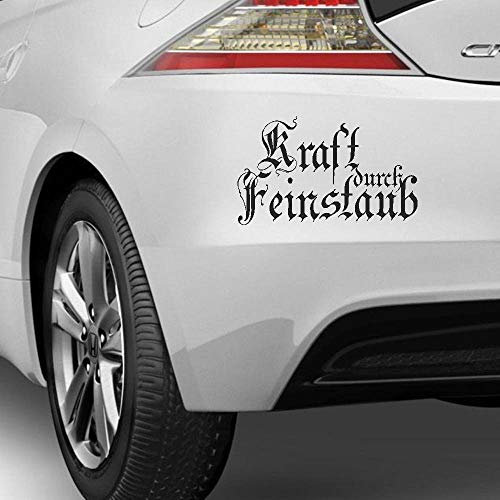 myrockshirt Kraft durch Feinstaub ca.20cm Aufkleber Sticker Autoaufkleber Wandtattoo