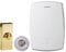Honeywell Oakland Wired Doorbell with 7200 Cable and Byron 2204 Brass Bell Push