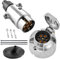 SPARKMOTO Metallo Spina Rimorchio 7 Poli E Metallo Presa Rimorchio 7 Poli, 12V Spina E Presa Rimorchio 7 Poli Alluminio Maschio e Femmina,con Guarnizione Kit isolante per prese Rimorchio(Alluminio A)