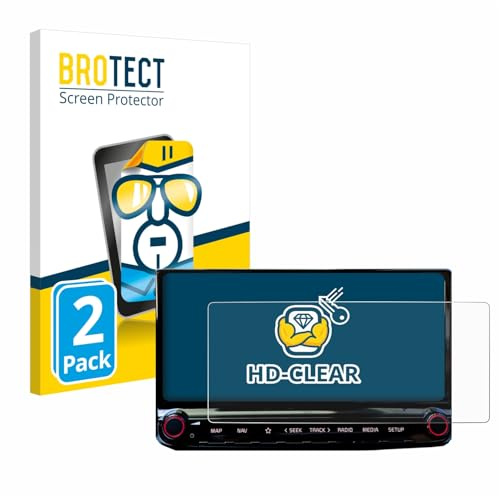 BROTECT Schutzfolie für Kia Ceed 2022 Infotainment System 10.25 | 2 Stück Transparenter Displayschutz Made in Germany Klare Displayschutz-Folie Clear Einfache Montage Case-Friendly