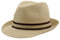Chapeau Paille Homme Femme Fedora Borsalino Trilby Casquette Panama Été Plage Bord Court Mode Unisexe, LU03046, 57