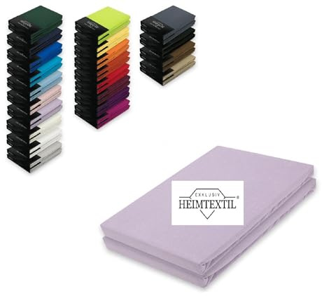 EXKLUSIV HEIMTEXTIL Marke Jersey Spannbettlaken Doppelpack 90-100 x 200 cm Flieder