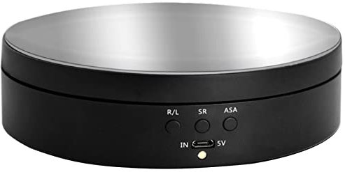 Drehteller Elektrisch, Andoer Elektrisch rotierender Displayständer Spiegelfläche 3 Geschwindigkeitsregelung 3 kg Tragfähigkeit für die Fotoschmuckausstellung