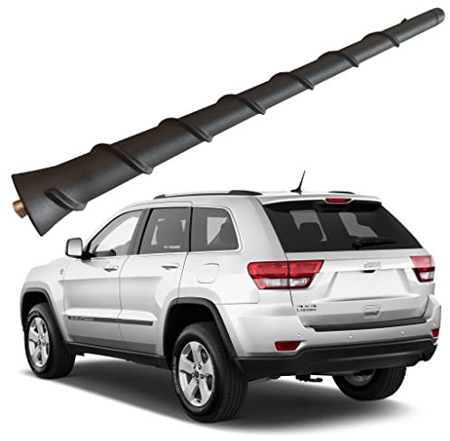 Antenna per Jeep Cherokee (2014-2022), Jeep Compass (2017-2022), Jeep Grand Cherokee (2011-2013), Jeep Liberty (2011-2012), Jeep Renegade (2015-2022), ricambio per antenna Jeep in gomma flessibile da