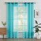 Woaboy Tende per Interni 2 Pezzi 140x215cm Tende Finestre Voile Semi Trasparenti per Soggiorno e Camera da Letto per Decorazioni per la casa Blu
