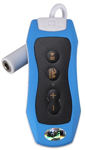 Graootoly 8GB MP3 Player Swimming Underwater Diving + Radio Waterproof Headphones Blue