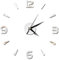 Reloj de Pared Luminoso DIY Gran Salón Reloj de Pared Adhesivo 1 Mm Acrílico Espejo Reloj Relojes de Pared Decoración DIY Pared Moderna Hogar Oficina Habitación Decoración (Negro) (Plata)