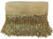 WANYIG 5 Yards Länge 10CM Breite Fransenborte Quaste Seide Pailletten Schnittfranse Band Fransenband Dekoborte Tanzfransen Nähzubehör für DIY Basteln Apparel Lateinisch Nähen Dekoration (Helles Gold)