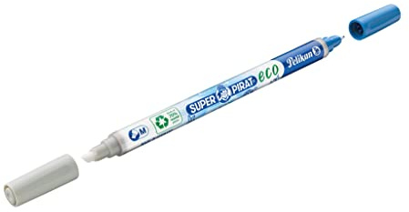 Pelikan Radiergummi SuperPirat eco Strichstärke M (Multispitze) 10 Stück, weiß, Gummi