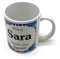 PLUS HOME Taza personalizada con nombre. Regalos personalizados con nombre y texto. Tazas con frases originales.SARA
