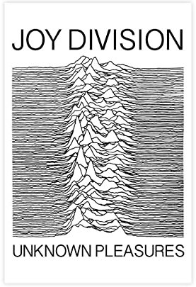 Joy Division Poster auf Leinwand, Motiv: Unbekannte Freuden, Schlafzimmer-Dekor, Sportlandschaft, Büro, Raumdekoration, Geschenk, ungerahmt, 30 x 45 cm