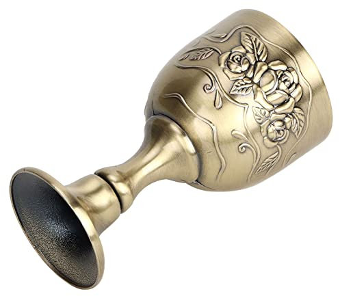Gold Goblet Kiddush Cup 10×7×5 European Vintage Wine Cup Metal Red Wine Goblet Art Craft Decoration Home Ornaments