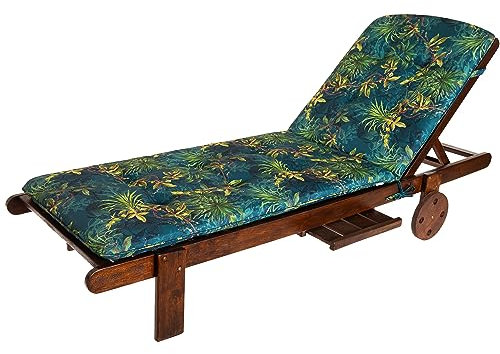 PillowPrim Sitzkissen für Sonnenliege - Stuhlkissen - Für Garten, Terrassen und Balkonliebhaber - Komfort im Freien - Grasgrün, 185 x 60 x 6 cm