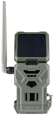 EURO HUNT SPYPOINT Flex-S Caméra de chasse avec panneau solaire et transmission vidéo avec carte microSD 16 Go, portée de détection de 30 m, résolution 36 mégapixels