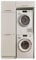 Stella Trading LAUNDREEZY Armoire pour lave-linge et sèche-linge, armoire multi-usage et rehausse d'armoire, blanc - Armoire pratique en superposition pour lave-linge - 117,5 x 200 x 67,5 cm (L/H/P)