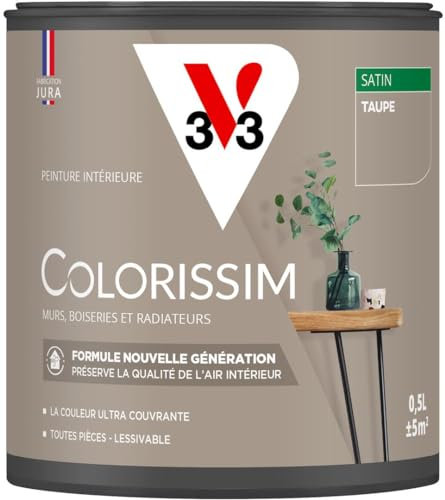 V33 Peinture multi-supports Colorissim® Taupe satin 0,5L
