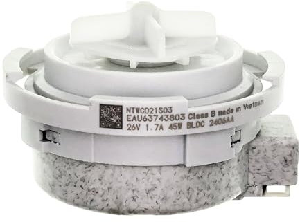 Para bomba de motor de drenaje EAU63743803 NTWC021S03 compatible con LG Washer WM3600HWA WM3600HVA WM3700HRA WM3400CW WM3700HVA WM3700HWA WM3500CW DC26V 1.7A 45W