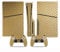 Game Console and Controller Accessories Cover Skins for Sony PS5 Slim Disc Edition,Protective Wrap Cover Vinyl Sticker Decals for Playstation 5 Slim,Anti-Scratch Protective Shell (Gold)