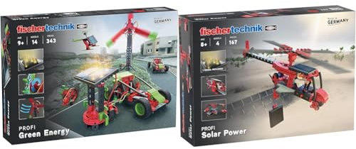 fischertechnik 559879 Profi Green Energy & 559882 Profi Solar Power – Bausatz für Kinder